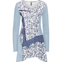 Tunika shirtowa bonprix szaro-niebieski wzorzysty. Fioletowe tuniki damskie z długim rękawem bonprix. Za 79,99 zł.