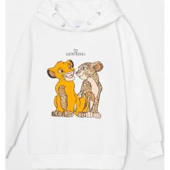 Bluza z kapturem Król Lew -. Bluzy damskie Reserved, l, bez wzorów, bez rękawów, z kapturem. Za 79,99 zł.