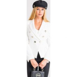 ŻAKIET DAILY ELISABETTA FRANCHI. Białe marynarki damskie s, z tkaniny. Za 1109,50 zł.