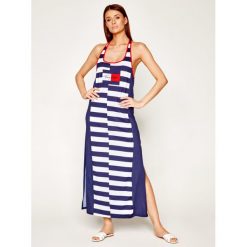 Sukienka letnia TOMMY HILFIGER Stripe Tank UW0UW02147. Niebieskie sukienki damskie TOMMY HILFIGER, na lato, s, bez wzorów, bez kołnierzyka, bez rękawów. W wyprzedaży za 219,00 zł.