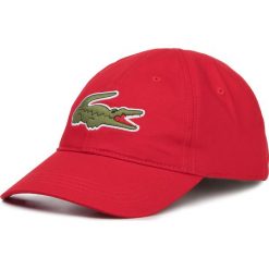 Czapka z daszkiem LACOSTE - RK8217 Red 240. Czerwone czapki męskie Lacoste, bez wzorów, z bawełny. W wyprzedaży za 159,00 zł.