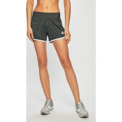 Adidas Performance - Szorty. Zielone spodenki sportowe damskie adidas Performance, s, bez wzorów, z bawełny, sportowe. W wyprzedaży za 99,90 zł.