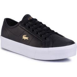 Sneakersy LACOSTE - Ziane Plus Grand 1201 Cfa 7-39CFA0050312 Blk/Wht. Czarne półbuty damskie Lacoste, ze skóry ekologicznej. Za 399,00 zł.