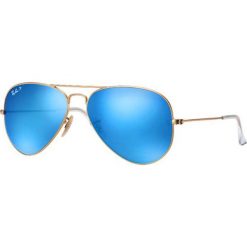 Okulary przeciwsłoneczne "RB3025" w kolorze niebiesko-srebrnym. Niebieskie okulary przeciwsłoneczne męskie marki Balenciaga, Prada, Tom Ford. W wyprzedaży za 499,95 zł.
