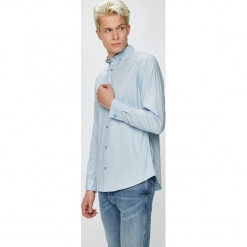 Produkt by Jack & Jones - Koszula. Niebieskie koszule męskie marki PRODUKT by Jack & Jones, s, bez wzorów, z bawełny, casualowe, button down, z długim rękawem. W wyprzedaży za 69,90 zł.