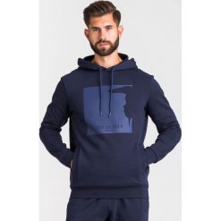 BLUZA TRUSSARDI JEANS. Niebieskie bluzy męskie Trussardi Jeans, m, z nadrukiem, z bawełny, z kapturem, bez rękawów, bez kaptura. Za 469,00 zł.