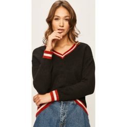 Answear - Sweter. Czarne swetry damskie ANSWEAR, s, bez wzorów, z elastanu, bez rękawów, bez kaptura. W wyprzedaży za 49,90 zł.