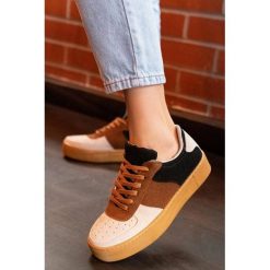 Trampki damskie GREGORIA BROWN / BLACK. Brązowe trampki i tenisówki damskie IVET, bez wzorów, bez zapięcia. W wyprzedaży za 59,00 zł.