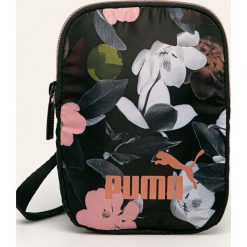 Puma - Saszetka. Czarne nerki damskie Puma, w paski, z poliesteru, małe, bez dodatków. Za 79,90 zł.