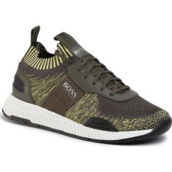 Sneakersy BOSS - Titanium 50428541 10225853 01 Open Green 340. Zielone sneakersy męskie Boss, bez zapięcia. W wyprzedaży za 589,00 zł.