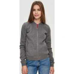 Bluzy rozpinane damskie: Bluza bomberka - Szary