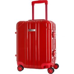 Walizka w kolorze czerwonym - 35 l. Czerwone walizki Platinium, z materiału. W wyprzedaży za 349,95 zł.