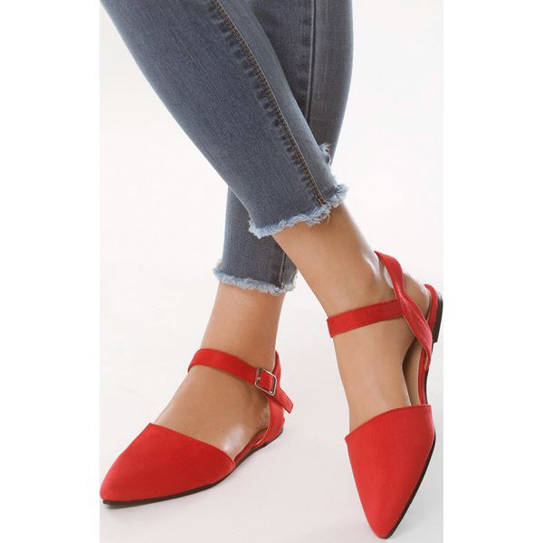 Randki vintage czerwone buty ze skrzydłami
