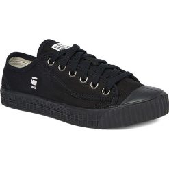 Sneakersy w kolorze czarnym. Czarne trampki męskie G-Star, z nadrukiem, z materiału, na sznurówki. W wyprzedaży za 206,95 zł.