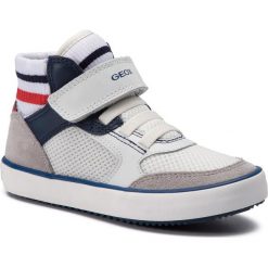 Sneakersy GEOX - J Alonisso B. D J922CD 01422 C0899 S White/Navy. Białe trampki chłopięce Geox, bez wzorów, ze skóry, na rzepy. W wyprzedaży za 179,00 zł.