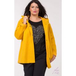 Wełniana kurtka z kapturem Plus. Kurtki damskie Monnari, na jesień, plus size, z aplikacjami, z wełny, długie, z kapturem. Za 251,58 zł.