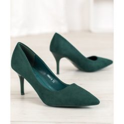 Casualowe szpilki. Szpilki SMALL SWAN, bez wzorów, z zamszu, bez obcasa, na szpilce, bez zapięcia. Za 99,00 zł.