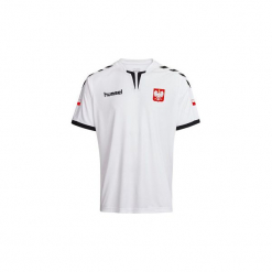 Koszulka Do Piłki Ręcznej F500 Polska Hummel. Białe t-shirty damskie marki Hummel, s, z materiału. W wyprzedaży za 79,99 zł.