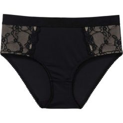 Figi shape Level 2 bonprix czarny. Czarne majtki damskie wyszczuplające bonprix, bez wzorów, z koronki. Za 44,99 zł.