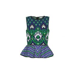 Topy na ramiączkach / T-shirty bez rękawów Manoush JACQUARD OOTOMAN. Niebieskie bluzki damskie marki Manoush, l. Za 811,30 zł.
