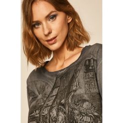 Medicine - T-shirt Eviva l'arte. Szare bluzki damskie MEDICINE, s, z nadrukiem, z bawełny, z okrągłym kołnierzem, z krótkim rękawem. Za 59,90 zł.