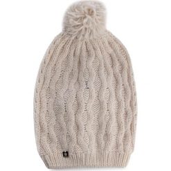 Czapka TWINSET - Cuffia AA7P43 White Ca 00889. Brązowe czapki damskie Twinset, bez wzorów, z materiału. W wyprzedaży za 129,00 zł.