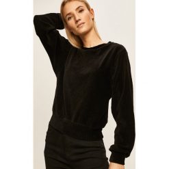 Answear - Bluza. Czarne bluzy damskie ANSWEAR, s, bez wzorów, z bawełny, bez rękawów, bez kaptura. W wyprzedaży za 49,90 zł.