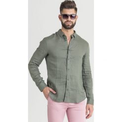 KOSZULA Armani Exchange. Brązowe koszule męskie xxl, z haftami. Za 235,00 zł.
