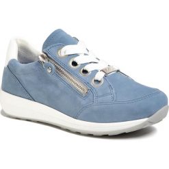 Sneakersy ARA - 12-34587-20 Sky/Weiss. Niebieskie półbuty damskie ara, bez wzorów, ze skóry, bez obcasa, na płaskiej podeszwie, bez zapięcia. Za 419,00 zł.