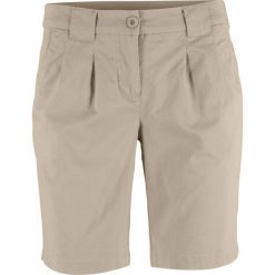 Chinosy damskie: Szorty ze stretchem chino bonprix piaskowy