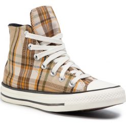 Trampki CONVERSE - Ctas Hi 568925C Nomad Khaki/Black/Egret. Pomarańczowe półbuty damskie Converse, bez wzorów, z gumy, bez zapięcia. Za 339,00 zł.
