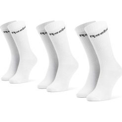 Zestaw 3 par wysokich skarpet unisex Reebok - Act Core Crew Sock 3P FL5230 White. Białe skarpetki damskie Reebok, bez wzorów, z elastanu. Za 19,00 zł.