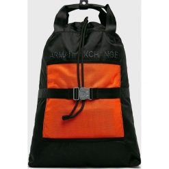 Armani Exchange - Plecak. Czarne plecaki męskie Armani Exchange, bez wzorów, z materiału. W wyprzedaży za 479,90 zł.