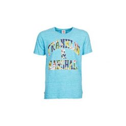 T-shirty z krótkim rękawem Franklin Marshall BOMERI. Niebieskie t-shirty męskie Franklin Marshall, s, bez wzorów, bez kołnierzyka, krótkie. W wyprzedaży za 153,30 zł.