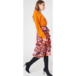 NA-KD Spódnica z falbankami Multifrills - Multicolor. Szare spódniczki damskie NA-KD, bez wzorów, z poliesteru. W wyprzedaży za 20,47 zł.