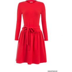 Czerwona sukienka z długim rękawem. Niebieskie sukienki mini marki Pakamera, z bawełny. Za 149,00 zł.