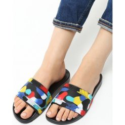 Czarne Klapki Colourful Dots. Czarne chodaki damskie vices, z kauczuku, na platformie. Za 39,99 zł.
