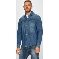 Calvin Klein Jeans - Koszula. Niebieskie koszule męskie marki Calvin Klein Jeans, m, z bawełny, klasyczne, z klasycznym kołnierzykiem, z długim rękawem. W wyprzedaży za 269,90 zł.