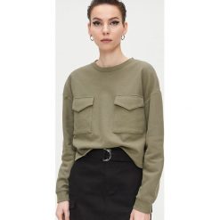 Bluza z kieszeniami - Khaki. Brązowe bluzy damskie Cropp, s, bez wzorów, bez rękawów, bez kaptura. W wyprzedaży za 39,99 zł.