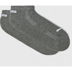 Puma - Skarpety (2-pack). Szare skarpetki męskie Puma, z bawełny. W wyprzedaży za 24,90 zł.