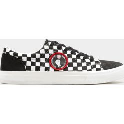 Buty męskie: Tenisówki w szachownicę z naszywką