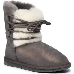 Buty EMU AUSTRALIA - Sorby W11789 Charcoal Metallic. Szare kozaki damskie EMU Australia, ze skóry, na niskim obcasie, bez zapięcia. Za 769,00 zł.