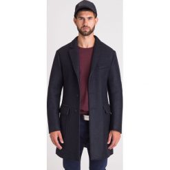 GRANATOWY PŁASZCZ JOOP! COLLECTION. Niebieskie płaszcze męskie Joop! Collection, m, bez wzorów, bez kaptura. Za 899,50 zł.