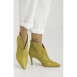 BOTKI pinko MENTA. Zielone botki damskie Pinko, ze skóry. Za 1549,00 zł.