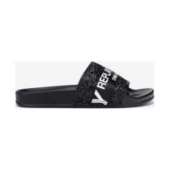 Replay Cherry Kapcie Czarny. Czarne kapcie damskie Replay, z materiału. Za 206,95 zł.