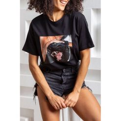T-shirt BENISIMA BLACK. Czarne t-shirty damskie IVET, bez wzorów, bez kołnierzyka. W wyprzedaży za 39,00 zł.