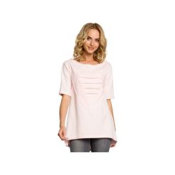 M023 Dresowa bluza tunika z sercem pudrowa. Tuniki damskie Moe, xl, bez wzorów, z elastanu, bez rękawów, bez kaptura. Za 105,00 zł.
