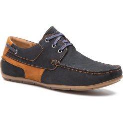 Półbuty LASOCKI FOR MEN MB-JURA2-01. Niebieskie półbuty męskie Lasocki For Men, bez wzorów, ze skóry, bez zapięcia. Za 189,99 zł.