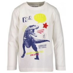 Blue Seven T-Shirt Chłopięcy Z Dinozaurem 98 Biały. Białe t-shirty chłopięce Blue Seven, z bawełny. Za 39,00 zł.