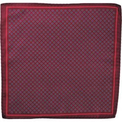 Bordowa Elegancka Męska Poszetka -ALTIES- w Drobne Kropki, Groszki POSZALTTANIA0294. Czerwone poszetki męskie Alties, w grochy, z materiału, eleganckie. Za 16,90 zł.